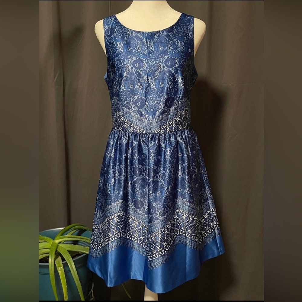 Outback Red Blue Sleeveless Dress With Pockets Size 8